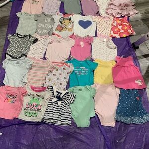 Carter's Pink and Gray Short Sleeve Tees